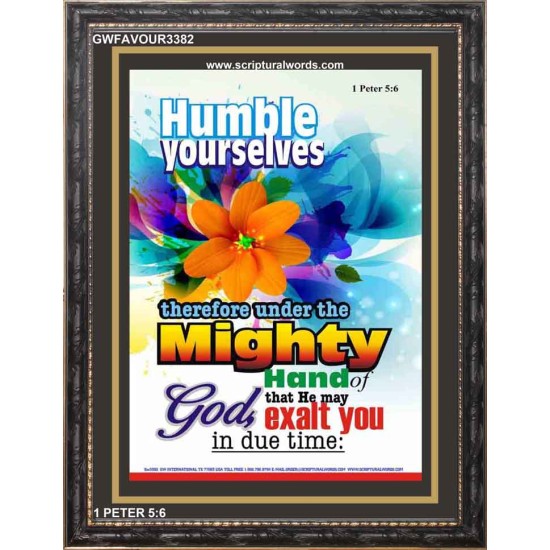 MIGHTY HAND OF GOD   Biblical Paintings Acrylic Glass Frame   (GWFAVOUR3382)   