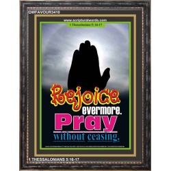 REJOICE EVERMORE   Large Framed Scripture Wall Art   (GWFAVOUR3410)   