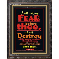 ALL THINE ENEMIES   Framed Bible Verse Online   (GWFAVOUR3414)   