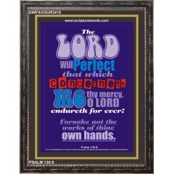 THE WORKS OF THINE OWN HANDS   Frame Bible Verse Online   (GWFAVOUR3415)   