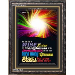 WISE SHALL SHINE AS THE BRIGHTNESS   Framed Scriptural Dcor   (GWFAVOUR3453)   