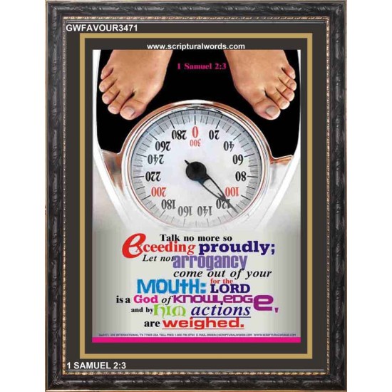 NO ARROGANCY   Scripture Wooden Frame   (GWFAVOUR3471)   