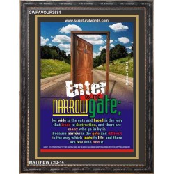 NARROW GATE   Contemporary Christian Wall Art Frame   (GWFAVOUR3581)   