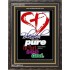 PURE IN HEART   Acrylic Glass Frame Scripture Art   (GWFAVOUR3584)   "33x45"