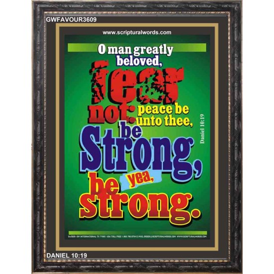 O MAN GREATLY BELOVED   Biblical Art Acrylic Glass Frame   (GWFAVOUR3609)   