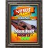 MANIFEST PRESENCE OF GOD   Contemporary Christian Wall Art Acrylic Glass frame   (GWFAVOUR3638)   "33x45"