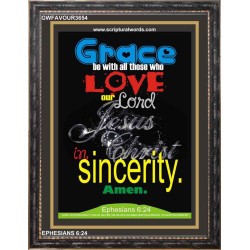 LOVE OUR LORD JESUS CHRIST   Framed Interior Wall Decoration   (GWFAVOUR3654)   