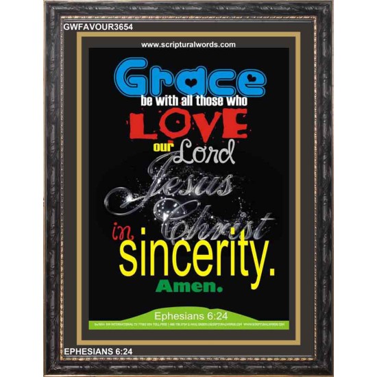 LOVE OUR LORD JESUS CHRIST   Framed Interior Wall Decoration   (GWFAVOUR3654)   