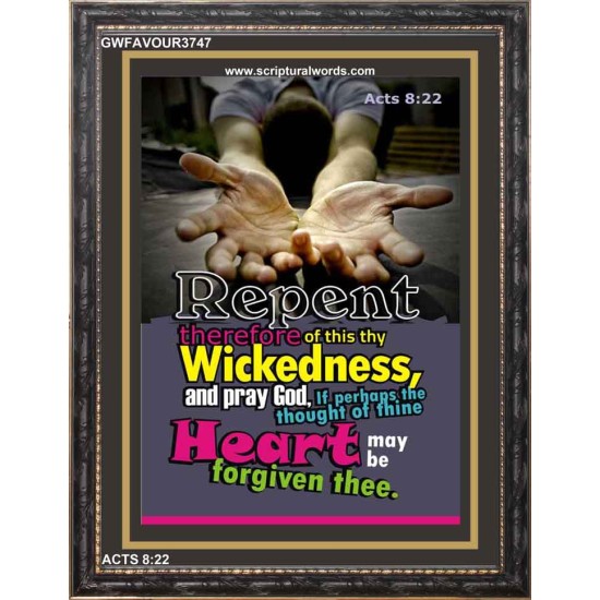 THE THOUGHT OF THINE HEART   Custom Framed Bible Verses   (GWFAVOUR3747)   