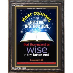 RECEIVE INSTRUCTION   Inspirational Bible Verse Framed   (GWFAVOUR3771)   