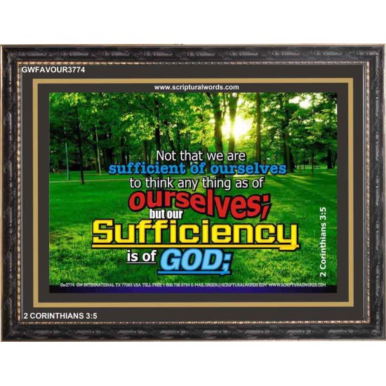 ALL SUFFICIENT GOD   Large Frame Scripture Wall Art   (GWFAVOUR3774)   