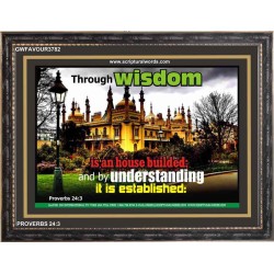 WISDOM AND UNDERSTANDING   Scripture Wall Art   (GWFAVOUR3782)   "45x33"