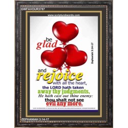 REJOICE WITH ALL THE HEART   Bible Verses Framed for Home   (GWFAVOUR3787)   