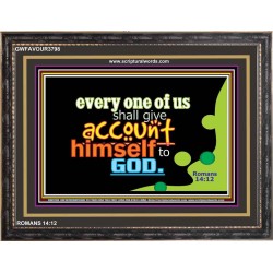YOU SHALL GIVE ACCOUNT   Frame Scriptural Dcor   (GWFAVOUR3798)   "45x33"