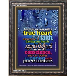 TRUE HEART   Large Frame Scriptural Wall Art   (GWFAVOUR3803)   "33x45"