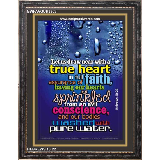 TRUE HEART   Large Frame Scriptural Wall Art   (GWFAVOUR3803)   