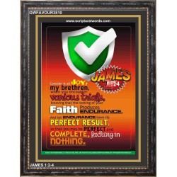 VARIOUS TRIALS   Bible Verse Frame Online   (GWFAVOUR3810)   "33x45"