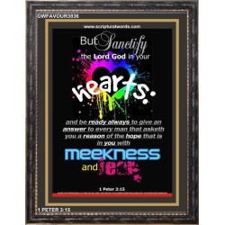 MEEKNESS AND FEAR   Bible Verses Framed Art Prints   (GWFAVOUR3836)   