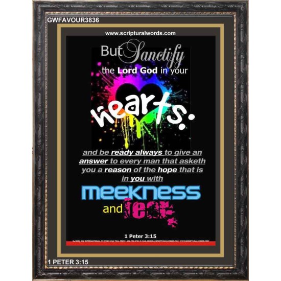 MEEKNESS AND FEAR   Bible Verses Framed Art Prints   (GWFAVOUR3836)   