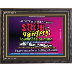 VAIN GLORY   Contemporary Christian Wall Art   (GWFAVOUR3841)   "45x33"