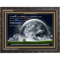 WITH GOD NOTHING SHALL BE IMPOSSIBLE   Contemporary Christian Print   (GWFAVOUR3900)   "45x33"