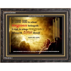 VENGEANCE BELONGS TO GOD   Acrylic Glass Frame Scripture Art   (GWFAVOUR3904)   "45x33"