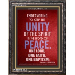 UNITY OF THE SPIRIT   Acrylic Glass Frame Scripture Art   (GWFAVOUR3995)   "33x45"