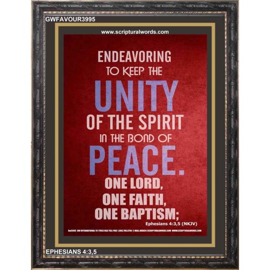 UNITY OF THE SPIRIT   Acrylic Glass Frame Scripture Art   (GWFAVOUR3995)   