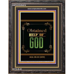 OBTAINED HELP OF GOD   Scriptural Portrait Acrylic Glass Frame   (GWFAVOUR4016)   