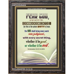 WHOLE DUTY OF MAN   Acrylic Glass Framed Bible Verse   (GWFAVOUR4038)   "33x45"