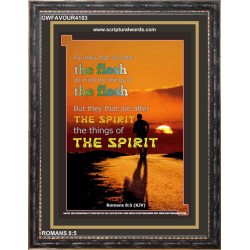 MIND THE THINGS OF THE FLESH   Scripture Art Acrylic Glass Frame   (GWFAVOUR4103)   