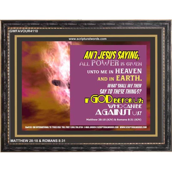 WHAT SHALL WE SAY TO THESE THINGS   Christian Quote Framed   (GWFAVOUR4110)   