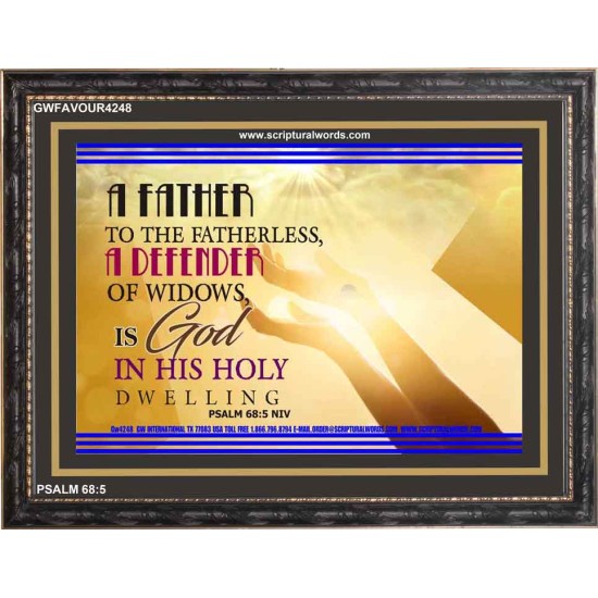 A FATHER TO THE FATHERLESS   Christian Quote Framed   (GWFAVOUR4248)   