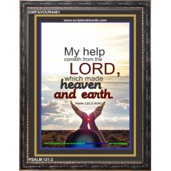 MY HELP COMETH FROM THE LORD   Framed Religious Wall Art    (GWFAVOUR4461)   