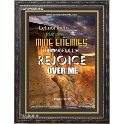 MINE ENEMIES   Bible Verses Wall Art Acrylic Glass Frame   (GWFAVOUR4502)   