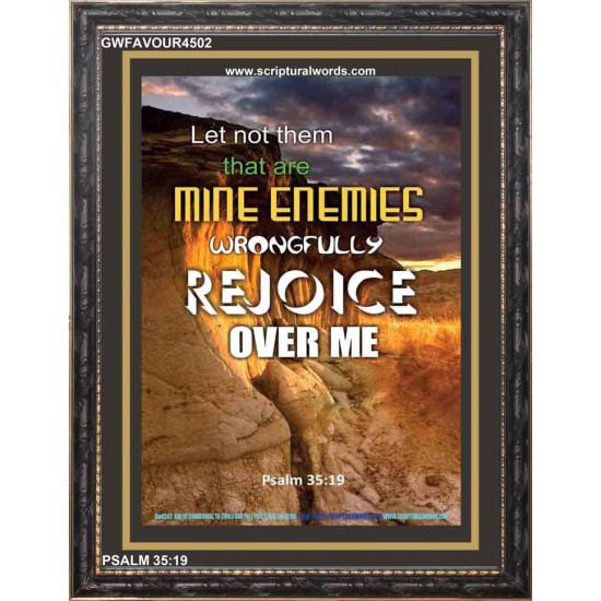 MINE ENEMIES   Bible Verses Wall Art Acrylic Glass Frame   (GWFAVOUR4502)   