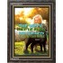 THE MEEK WILL HE GUIDE   Framed Religious Wall Art Acrylic Glass   (GWFAVOUR4515)   "33x45"