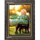 THE MEEK WILL HE GUIDE   Framed Religious Wall Art Acrylic Glass   (GWFAVOUR4515)   