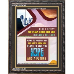 PLANS TO GIVE YOU HOPE   Inspirational Wall Art Frame   (GWFAVOUR4549)   