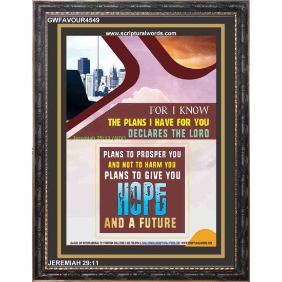 PLANS TO GIVE YOU HOPE   Inspirational Wall Art Frame   (GWFAVOUR4549)   