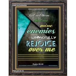 WRONGFULLY REJOICE OVER ME   Acrylic Glass Frame Scripture Art   (GWFAVOUR4555)   