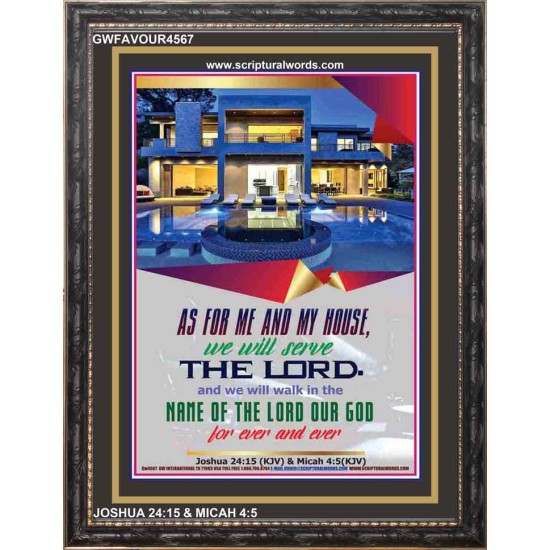 WE WILL SERVE THE LORD   Framed Bible Verses   (GWFAVOUR4567)   