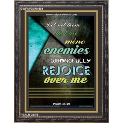 WRONGFULLY REJOICE OVER ME   Frame Bible Verses Online   (GWFAVOUR4593)   