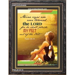 MINE EYES ARE EVER TOWARD THE LORD   Scriptures Wall Art   (GWFAVOUR4608)   