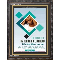 OUT OF DISTRESSES   Framed Scripture Dcor   (GWFAVOUR4610)   