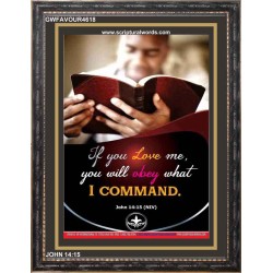 OBEY WHAT I COMMAND   Christian Framed Wall Art   (GWFAVOUR4618)   