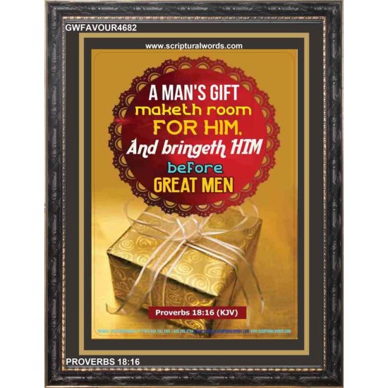 MAKETH ROOM FOR HIM   Contemporary Christian Wall Art Frame   (GWFAVOUR4682)   