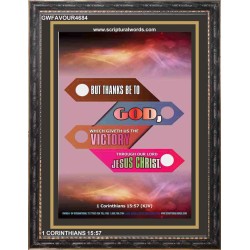 WHICH GIVETH US THE VICTORY   Christian Artwork Frame   (GWFAVOUR4684)   "33x45"