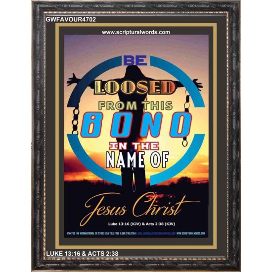 THE NAME OF JESUS CHRIST   Biblical Art Acrylic Glass Frame   (GWFAVOUR4702)   