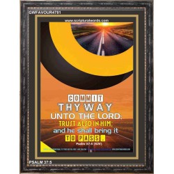 TRUST ALSO IN HIM   Inspirational Bible Verses Framed   (GWFAVOUR4781)   "33x45"